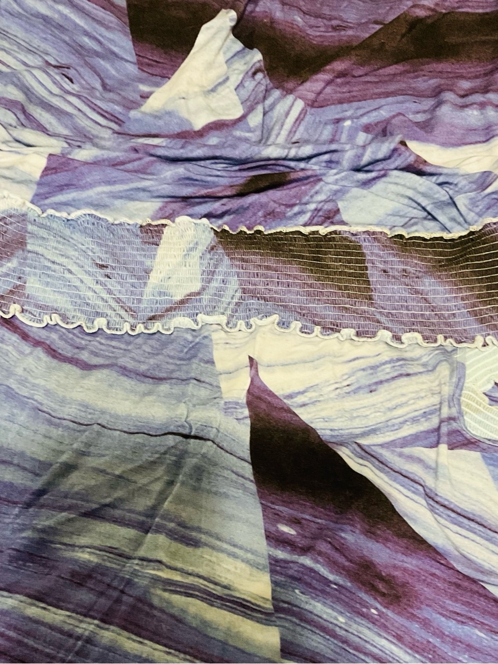 Soft Surrounding Purple Marble Print Sleeveless Maxi Dress SZ L - Picture 8 of 11